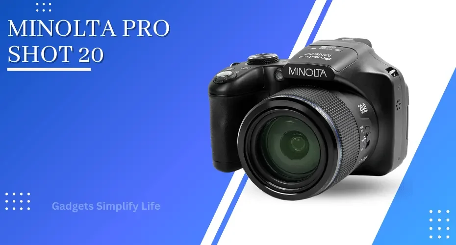 Minolta camera showcased with a stylish design on display.