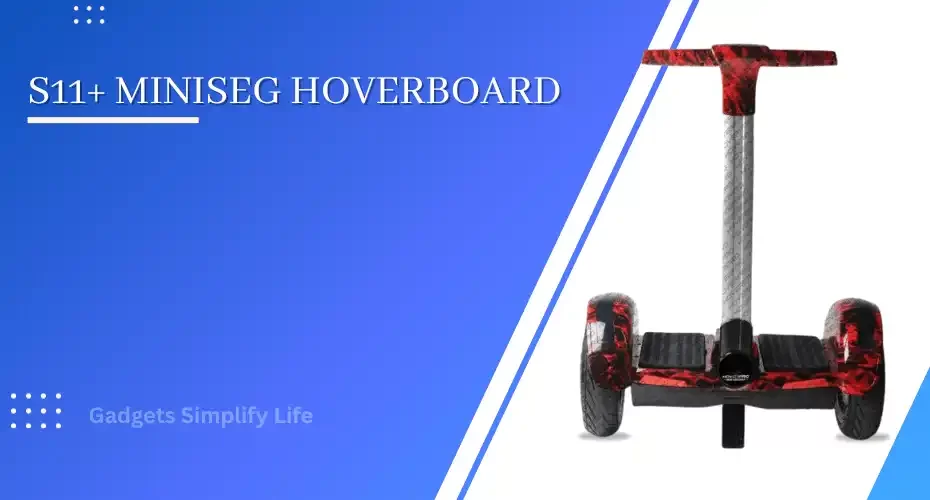 Sleek design of a hoverboard handle displayed prominently.